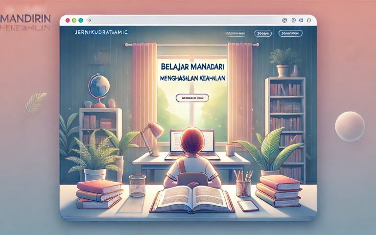 Belajar Mandiri Menghasilkan Keahlian 8 Belajar Mandiri Menghasilkan Keahlian